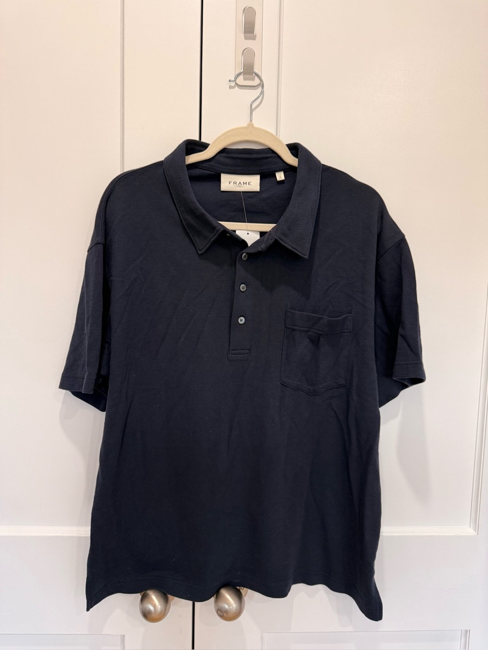 NWT Frame Denim Men's Dark Navy Polo
